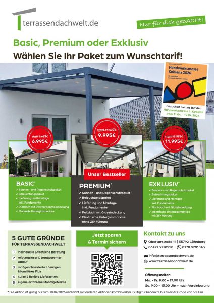 Aktion April bei Terrassendachwelt