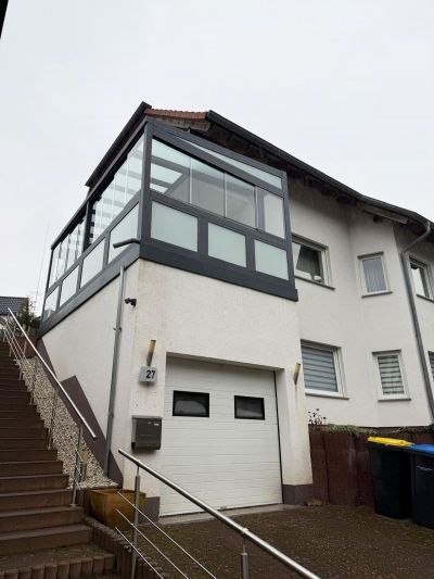 Aluminium-Sommergarten mit transparentem Dach und Seitenverglasung