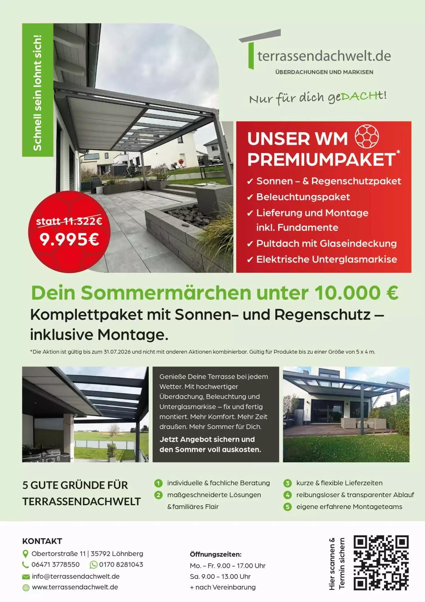 Terrassendachwelt Aktion in Juni und Juli 2026